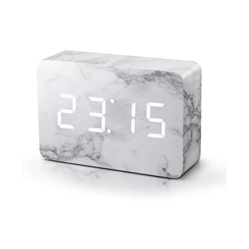 Gingko Brick Marble Click Clock
