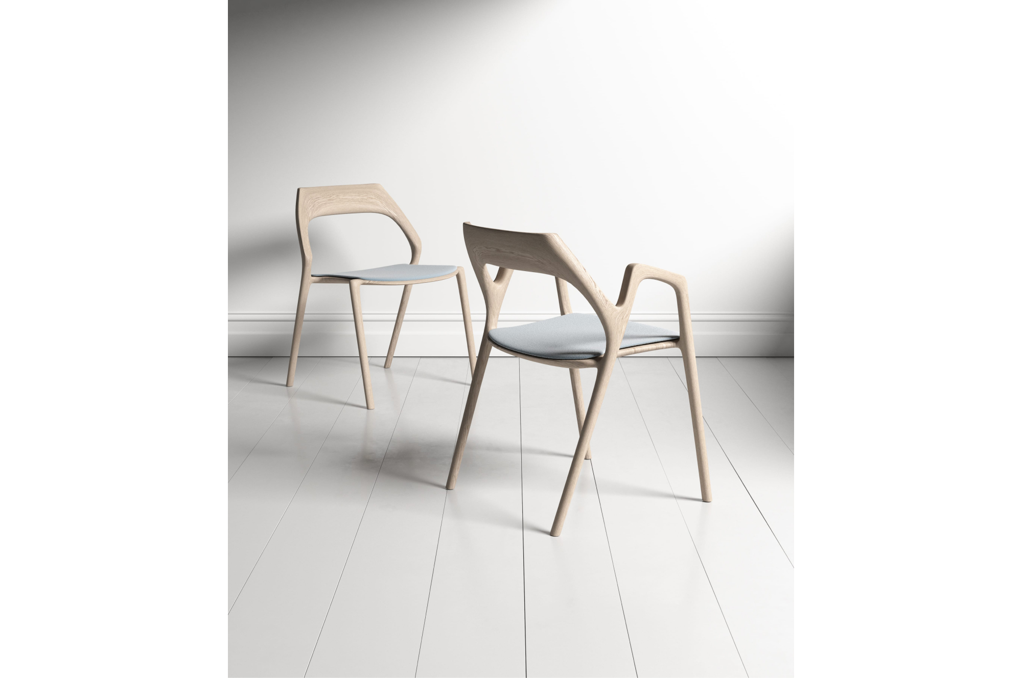 The Ging chair design is inspired by a slingshot