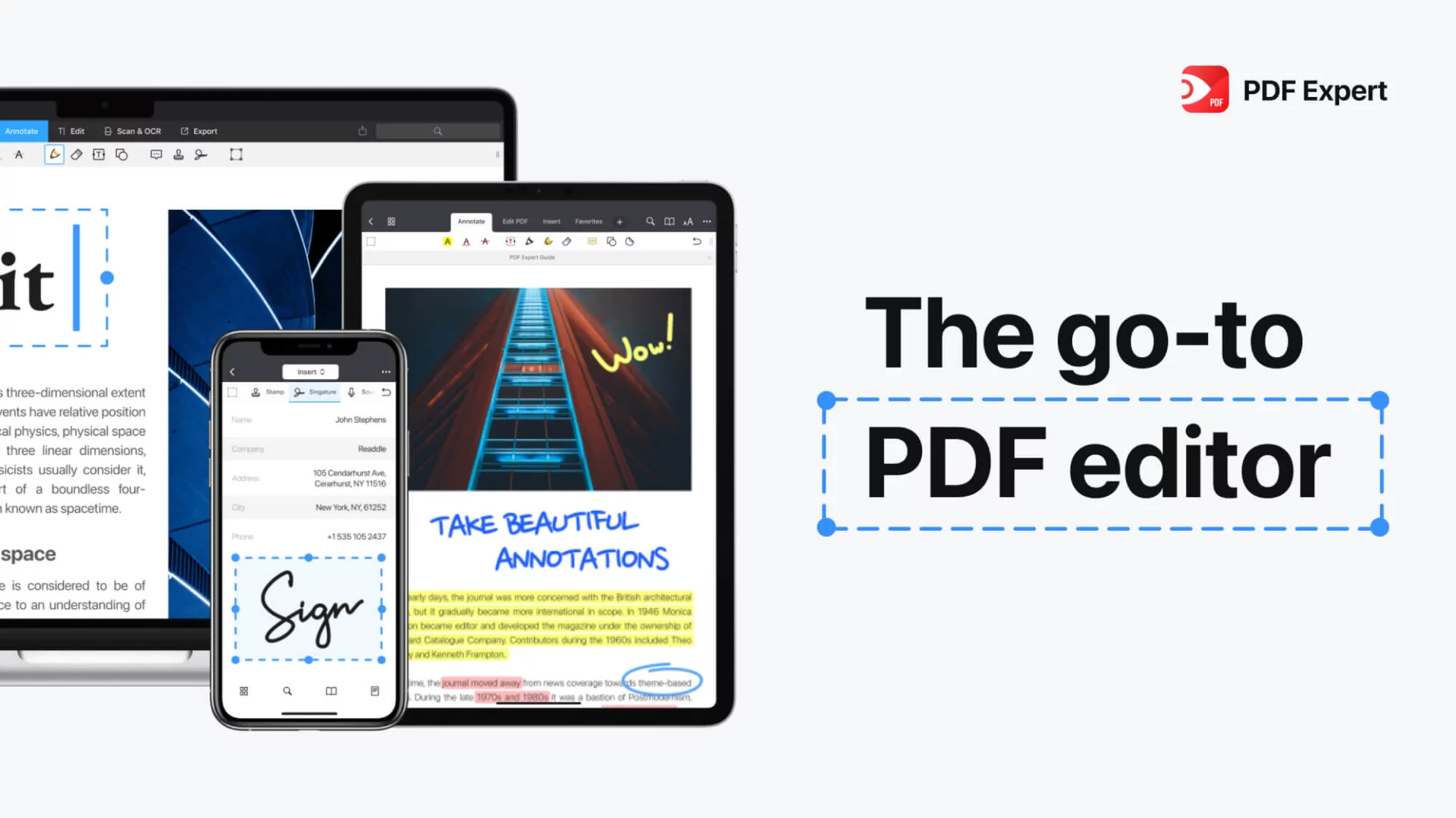 Image of iPad with PDF app open
