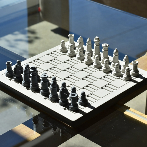Concrete chess set