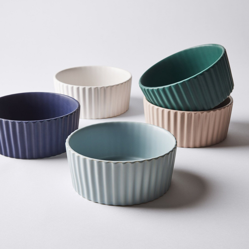 Waggo Ripple Ceramic Dog Bowl